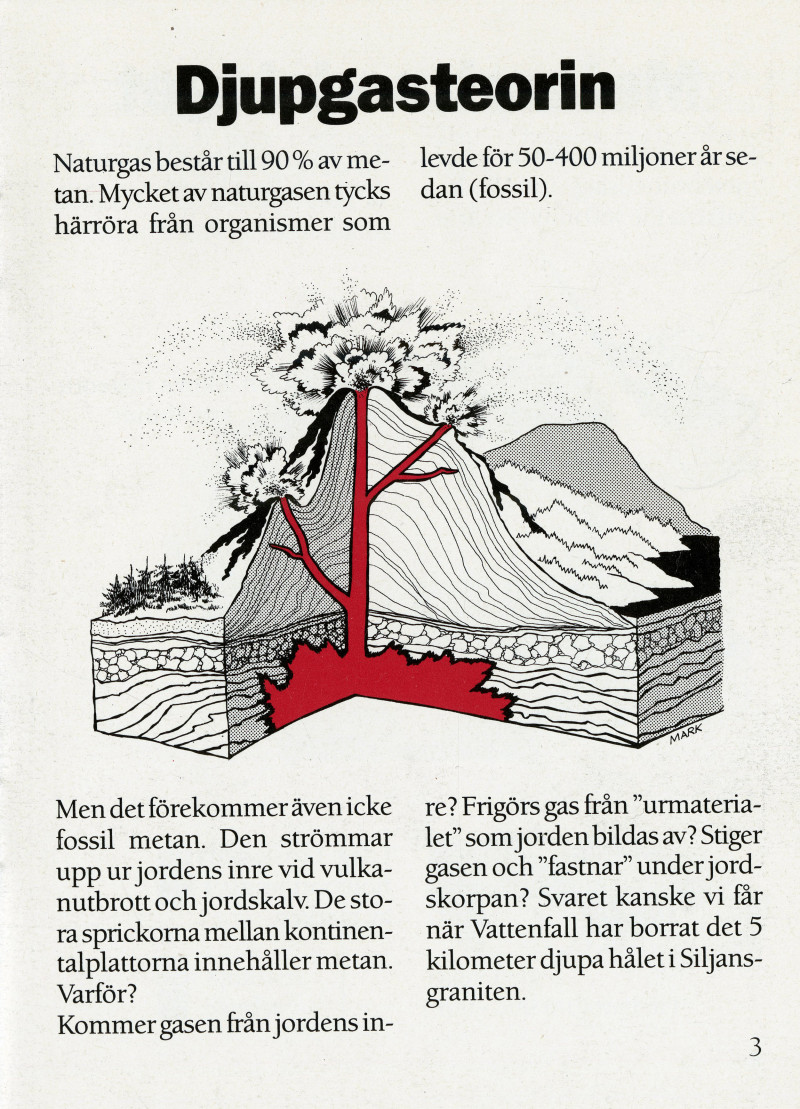 The brochure 'Deep gas drilling in Gravberg'
