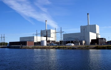 The back of Forsmark nuclear power plant