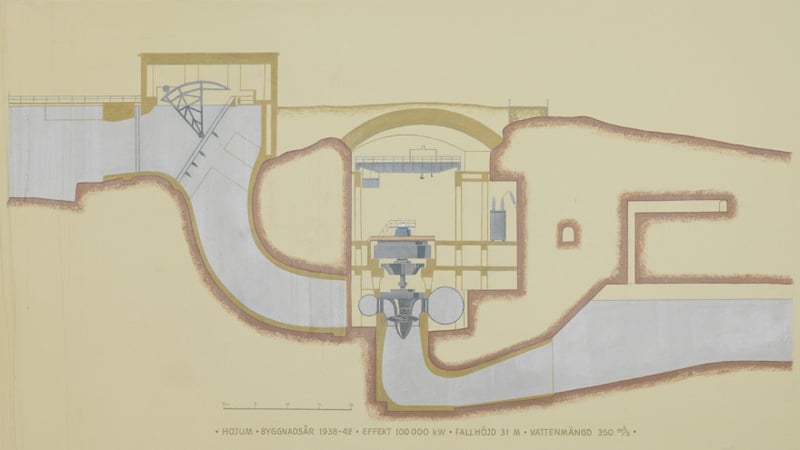 Mural of cross-section of Hojum station