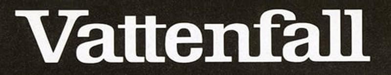 Black and white version of the Vattenfall logo that first appeared in 1964 Black and white version of the Vattenfall logo that first appeared in 1964