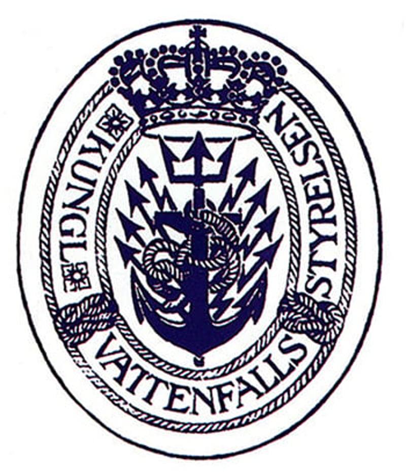 Vattenfall's first emblem, adopted in 1920 Vattenfall's first emblem, adopted in 1920