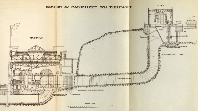 Trollhättan power plant, schematics Trollhättan power plant, schematics