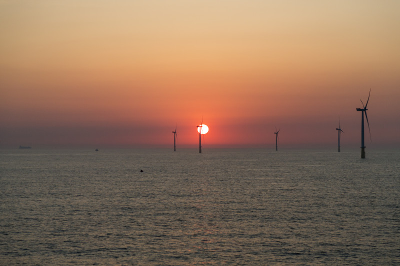 View from OAP at DanTyck offshore windfarm. 